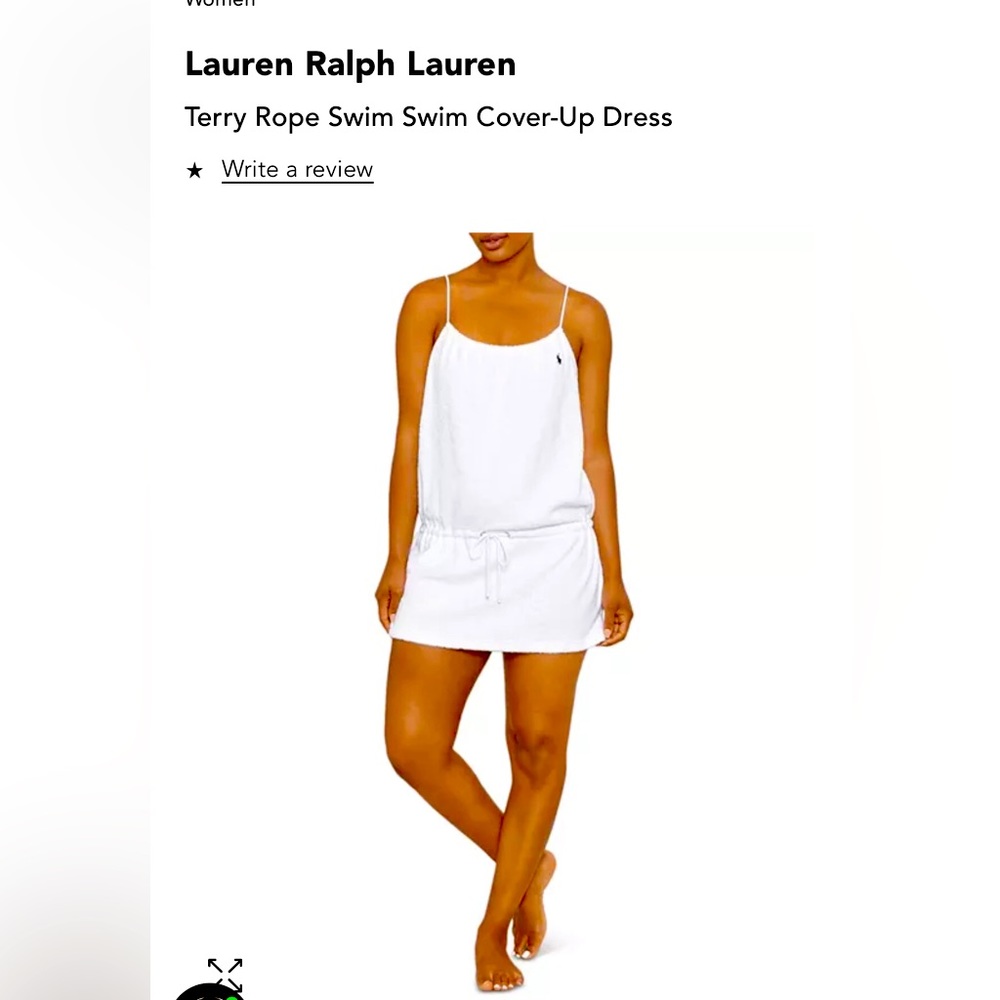 Polo Ralph Lauren - white terry cloth swim cover up - brand new with tags